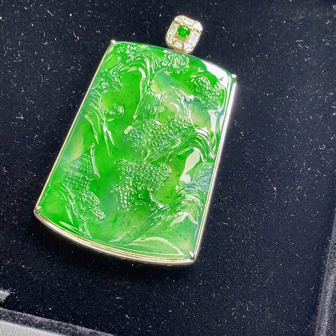 翡翠未镶嵌吊坠(不含链)
