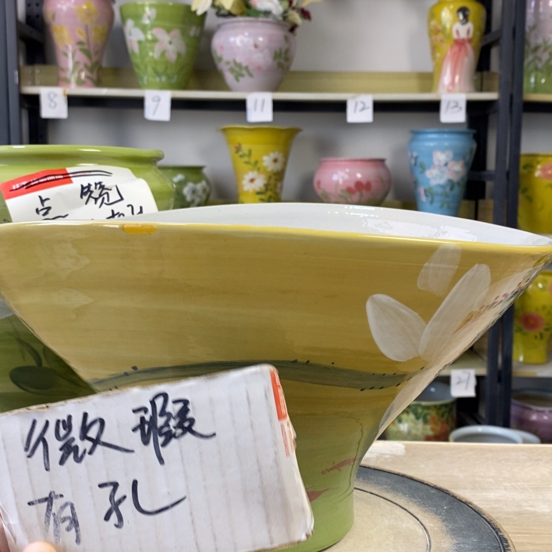 景德镇手工手绘陶瓷花盆