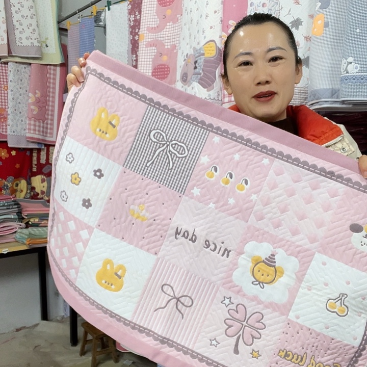 棉特价粉色百福图