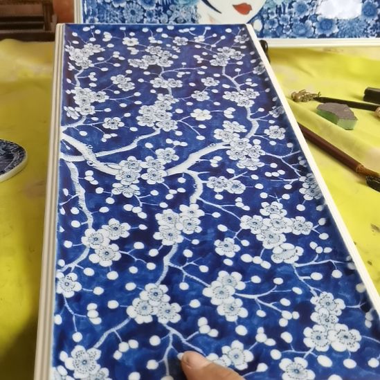 冰***泉陶景德镇釉下彩手绘釉下彩手绘