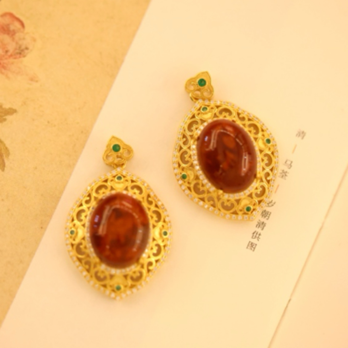 925银镶嵌南红蛋面吊坠SY（多样性发其一）