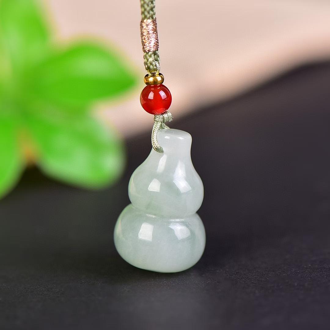 精致天山翠福禄双全葫芦挂件18*27尺寸多样性发货