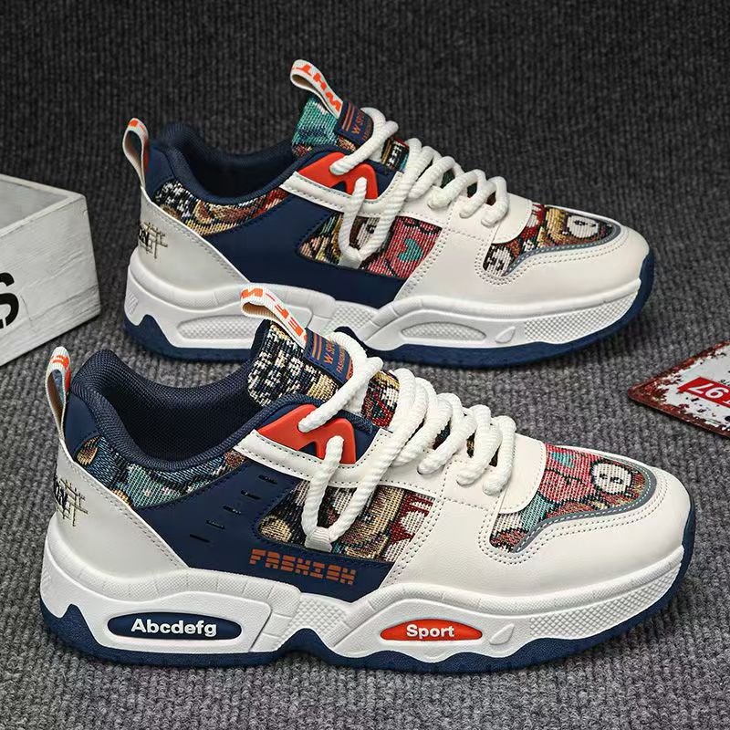 运动鞋男款秋季2025新款厚底增高透气休闲帆布老爹潮鞋D1老爹鞋