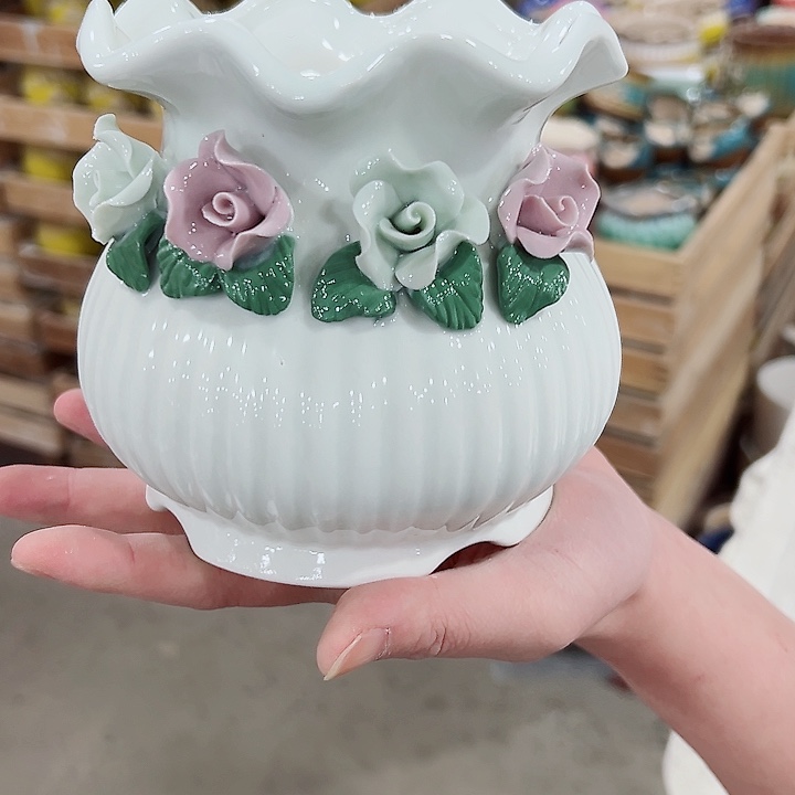 有孔.凑满10元发货多肉陶瓷花盆！