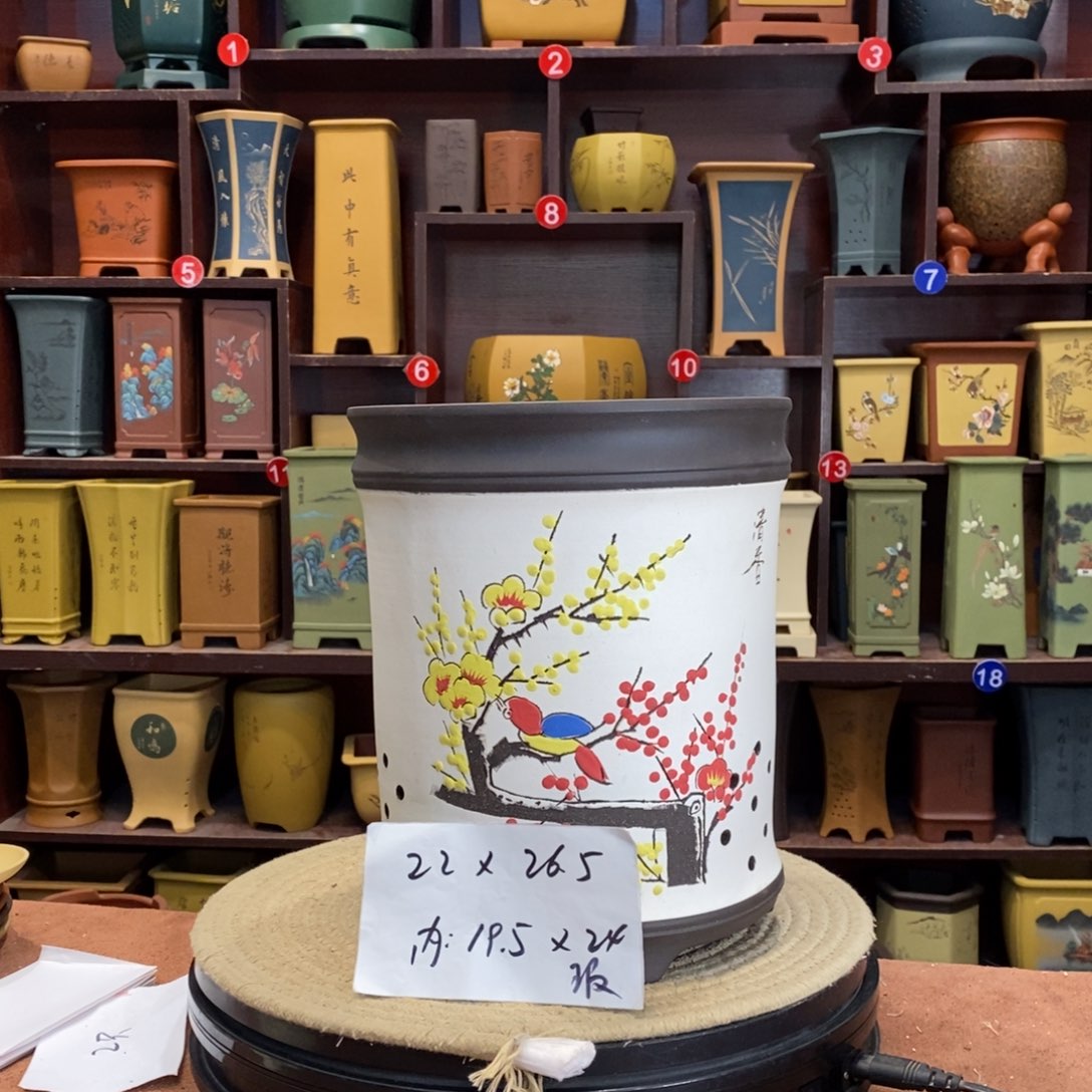 紫砂花盆紫砂作品