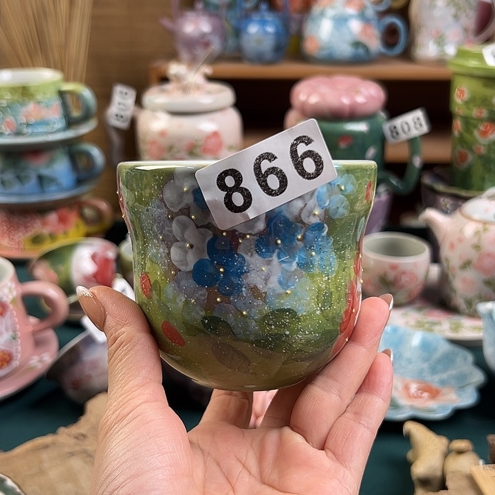杯景德镇陶瓷手绘作品866微瑕