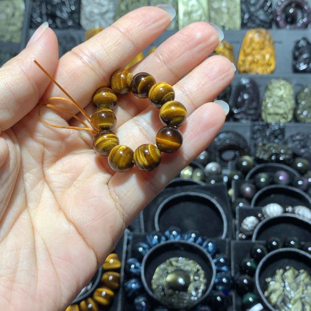 黑曜岩手链未镶嵌等***安