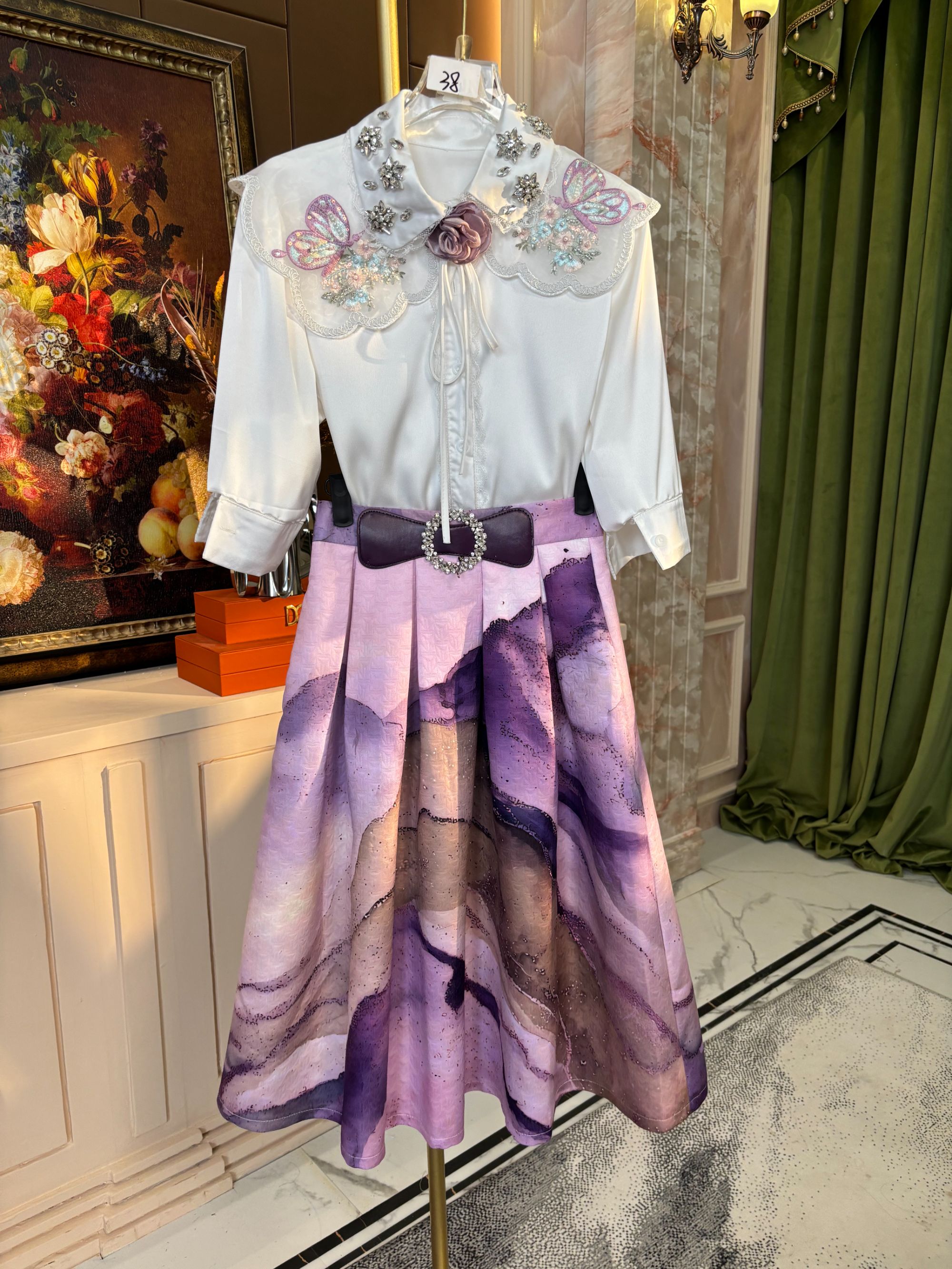 芙娜妮2025春季新款法式优雅气质复古显瘦名媛轻奢套装F2511018