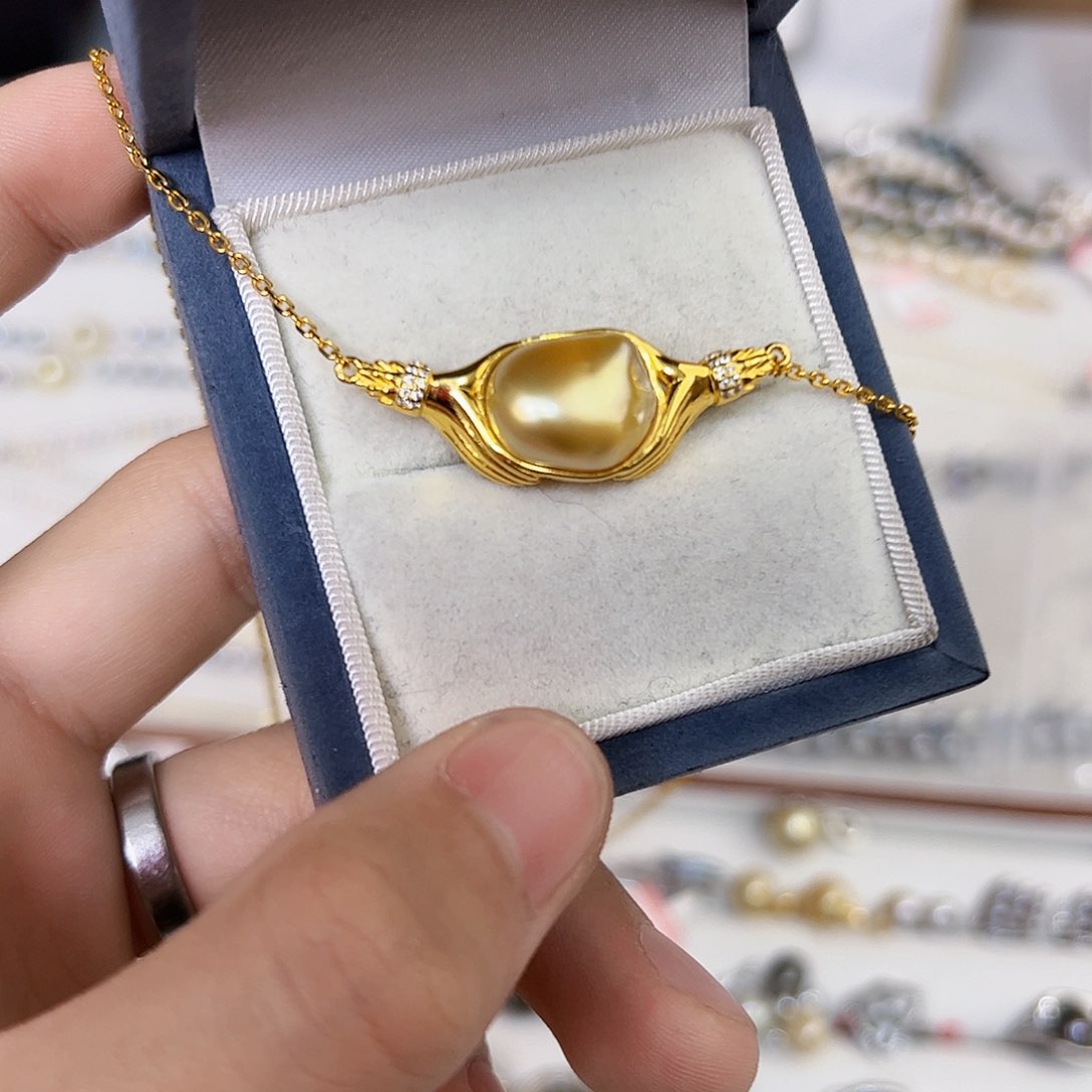 海水珍珠颈饰银S925镶嵌