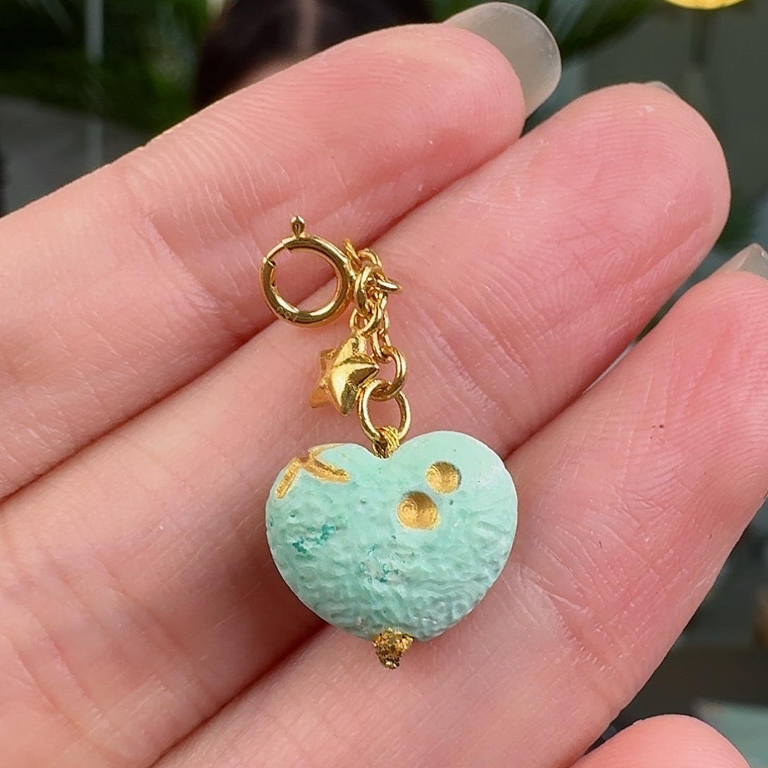 绿松石珠宝奇石18K金镶嵌