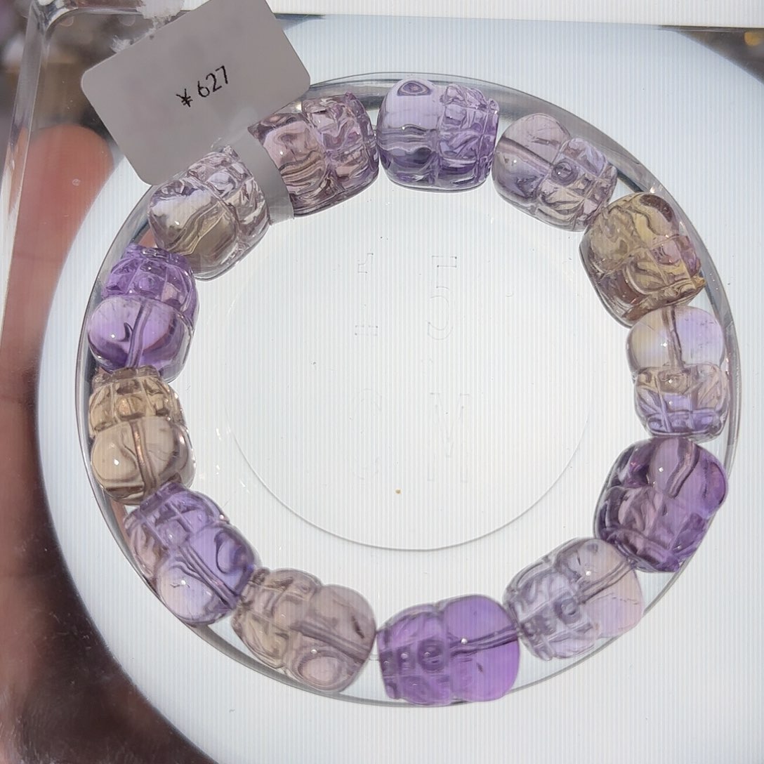 手串紫黄晶貔貅未镶嵌水晶