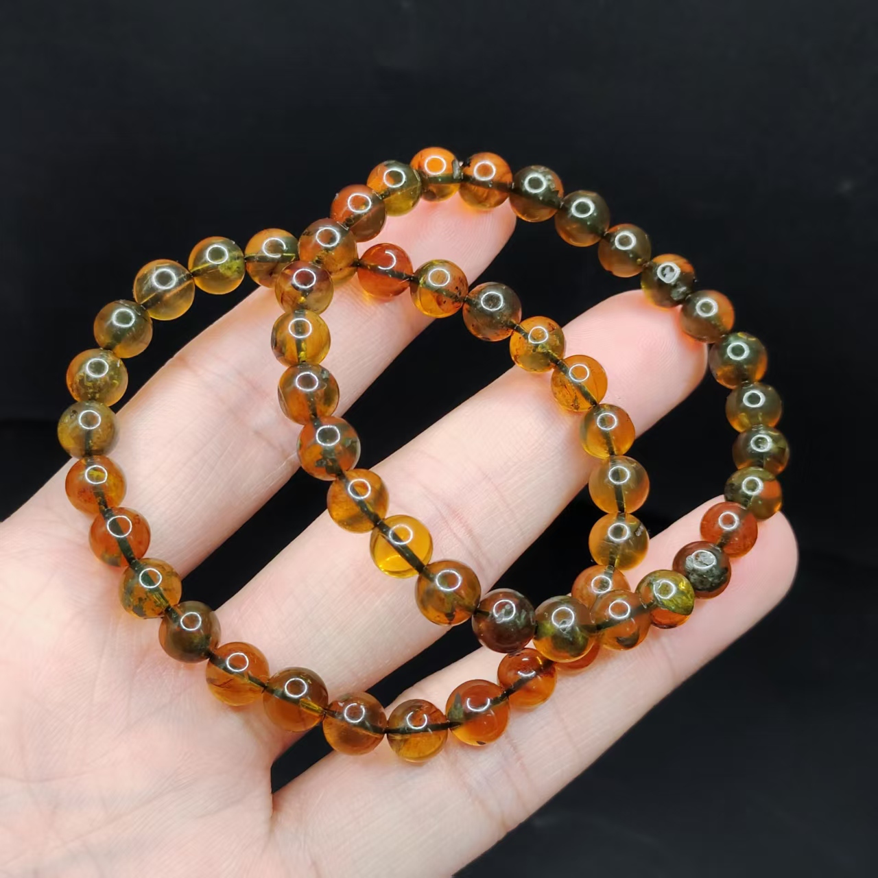【康康严选】药珀琥珀单圈手串GS 【多样性发其一】约7mm+