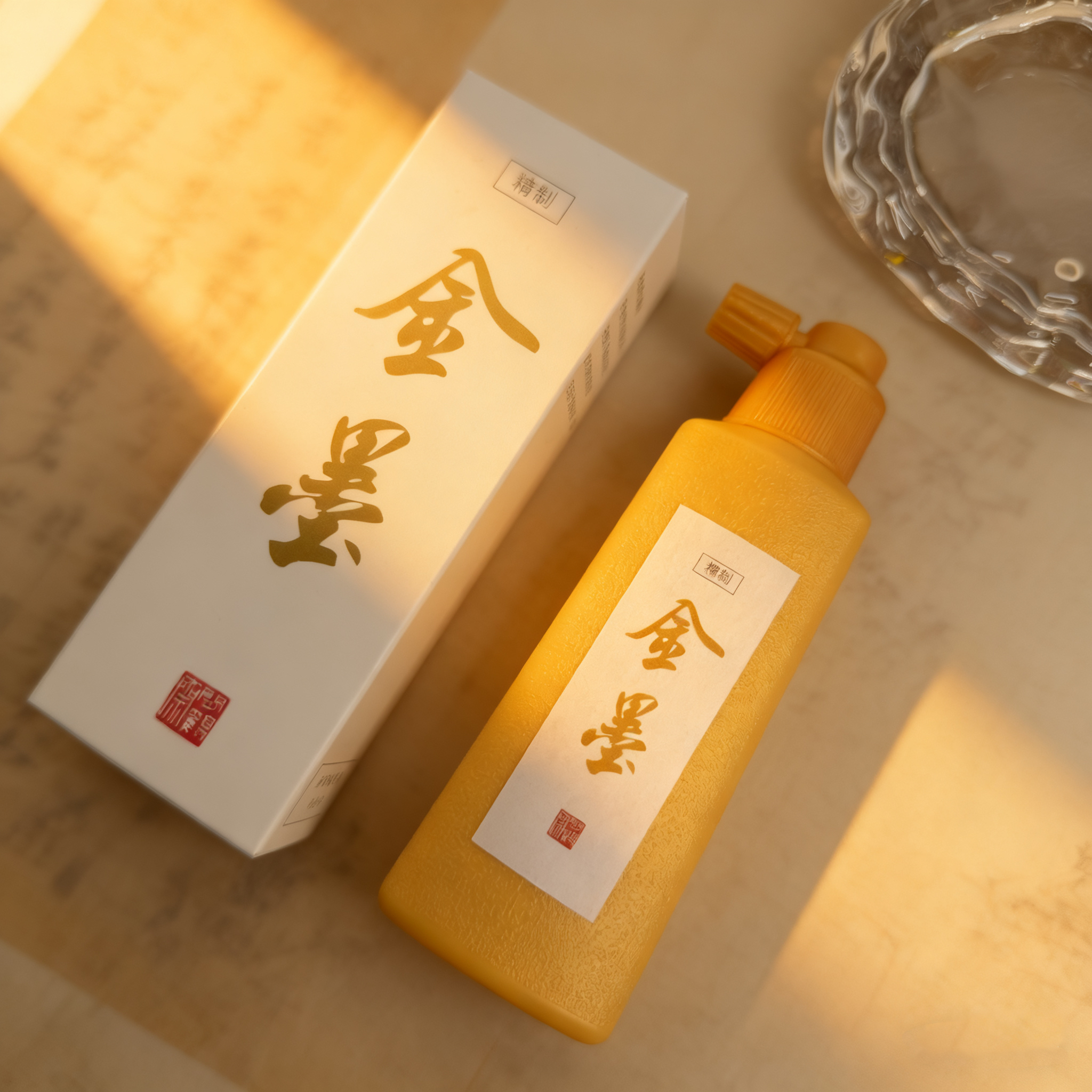 【闲鹤斋·金墨汁】矿物质植物胶无苯酚金墨