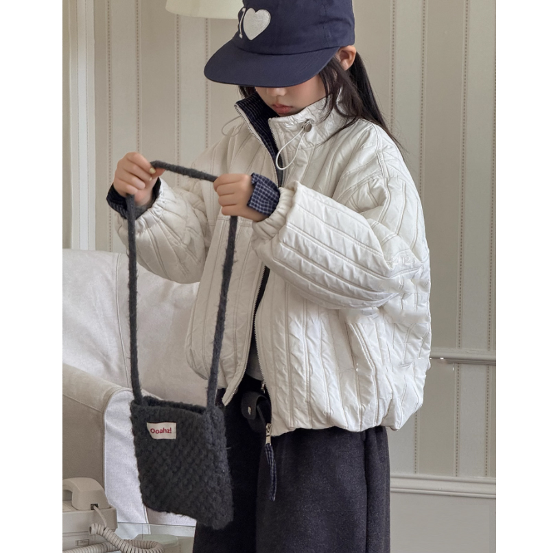 男女童秋冬新款棉服立领宽松百搭男女宝宝洋气保暖棉袄上衣外套