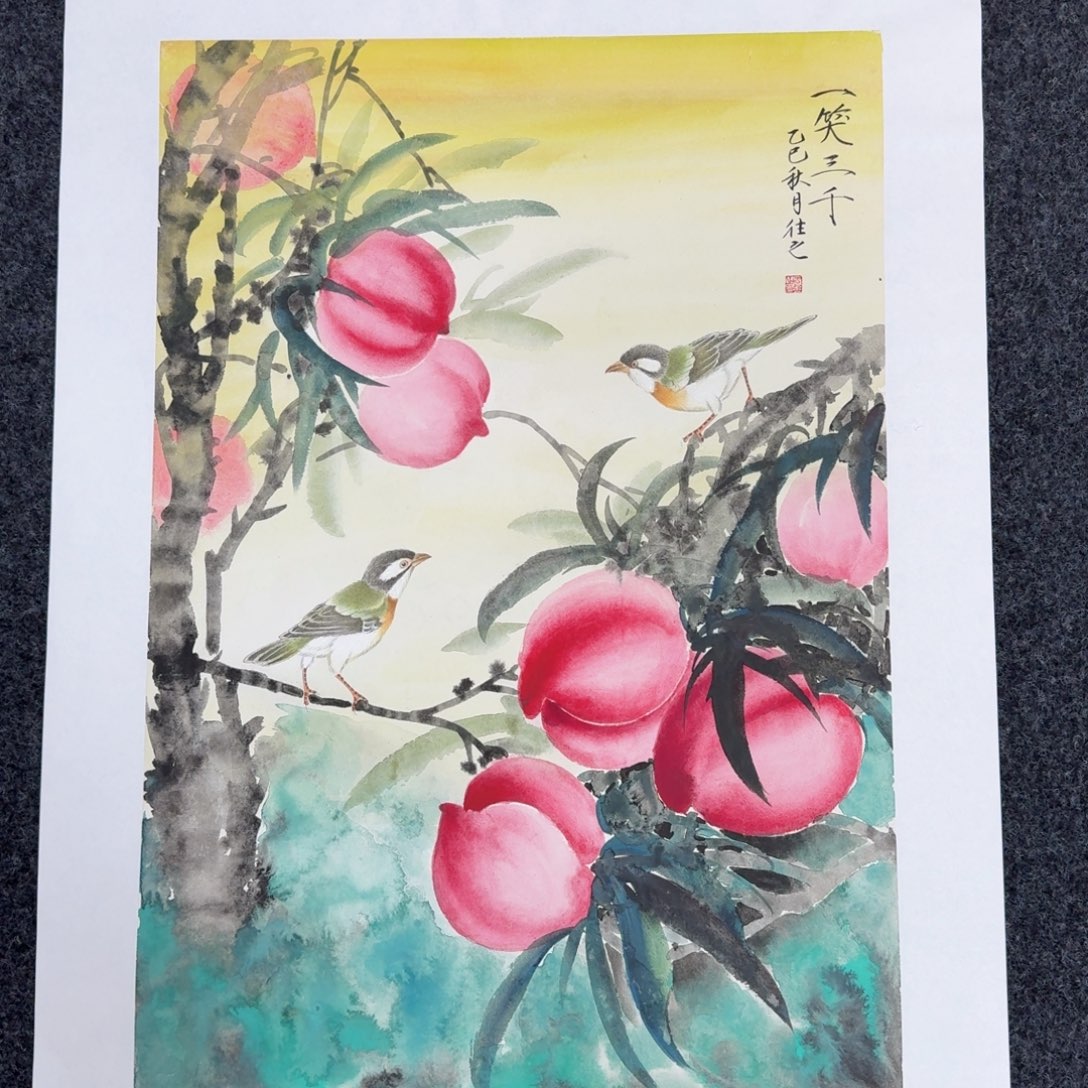 国画纯手绘山水花鸟作品