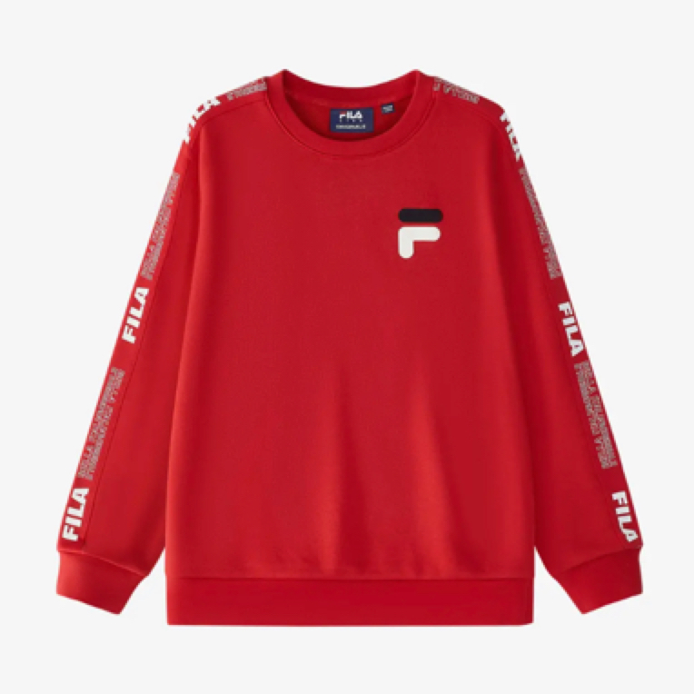 斐乐儿童【多色可选】秋冬卫衣红色大童通码针织衫K62B511201F