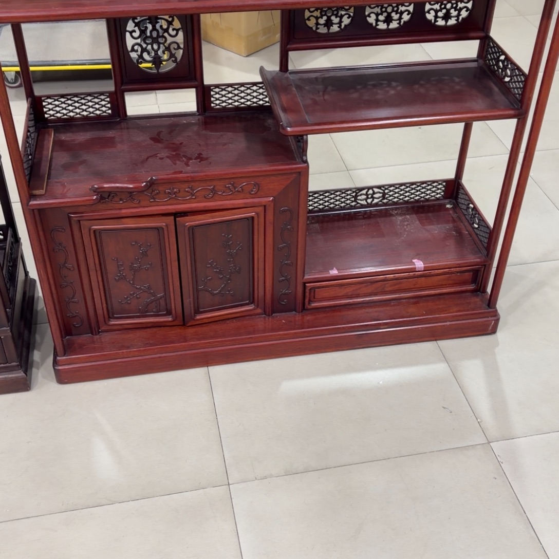 斜***树花梨木类储物柜般若中古美术工艺品