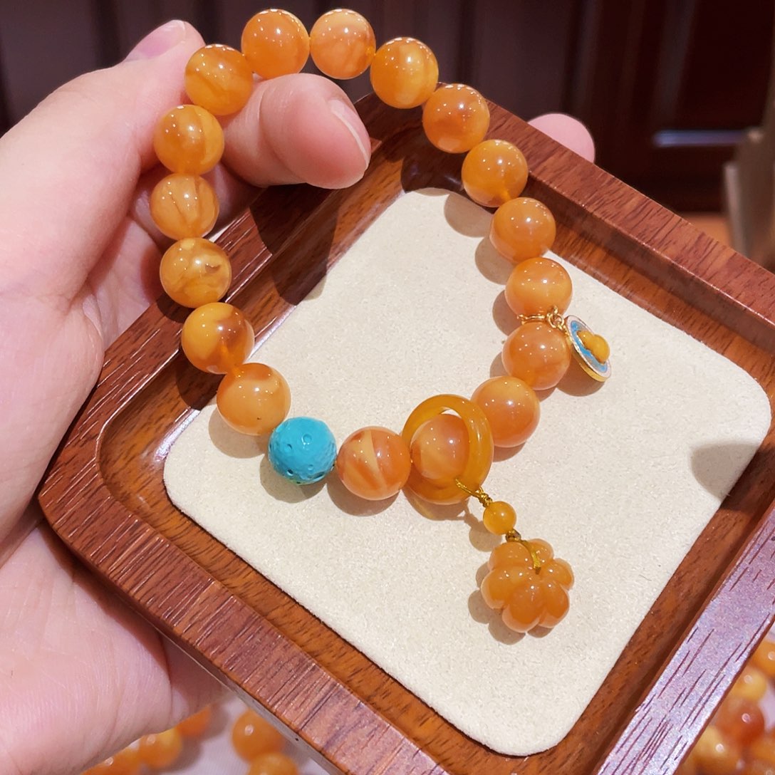 蜜蜡手链未镶嵌手串