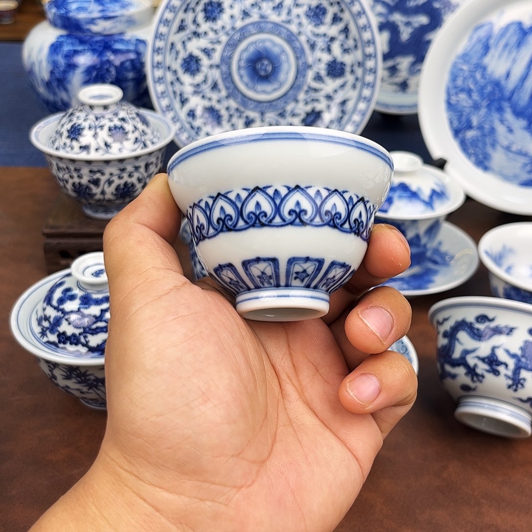 摆件宝相葫芦手绘景德镇