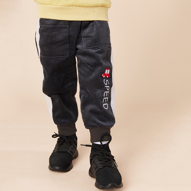 男童灯芯绒长裤秋冬季儿童秋装2025新款中小童宝宝休闲卫裤子春秋