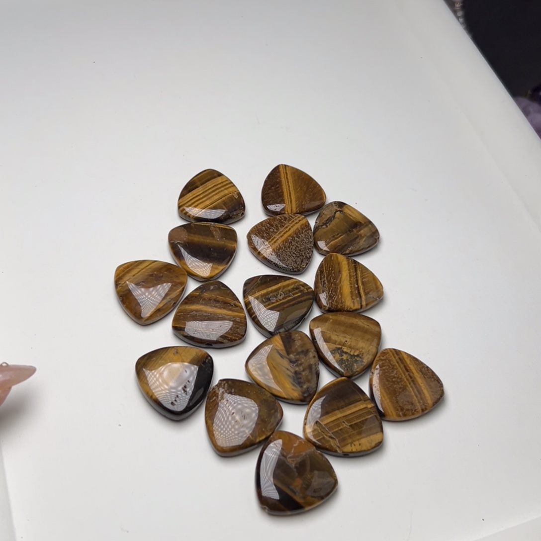 玛瑙/玉髓合金珠宝半成品Y765虎眼石饭团吊坠一包