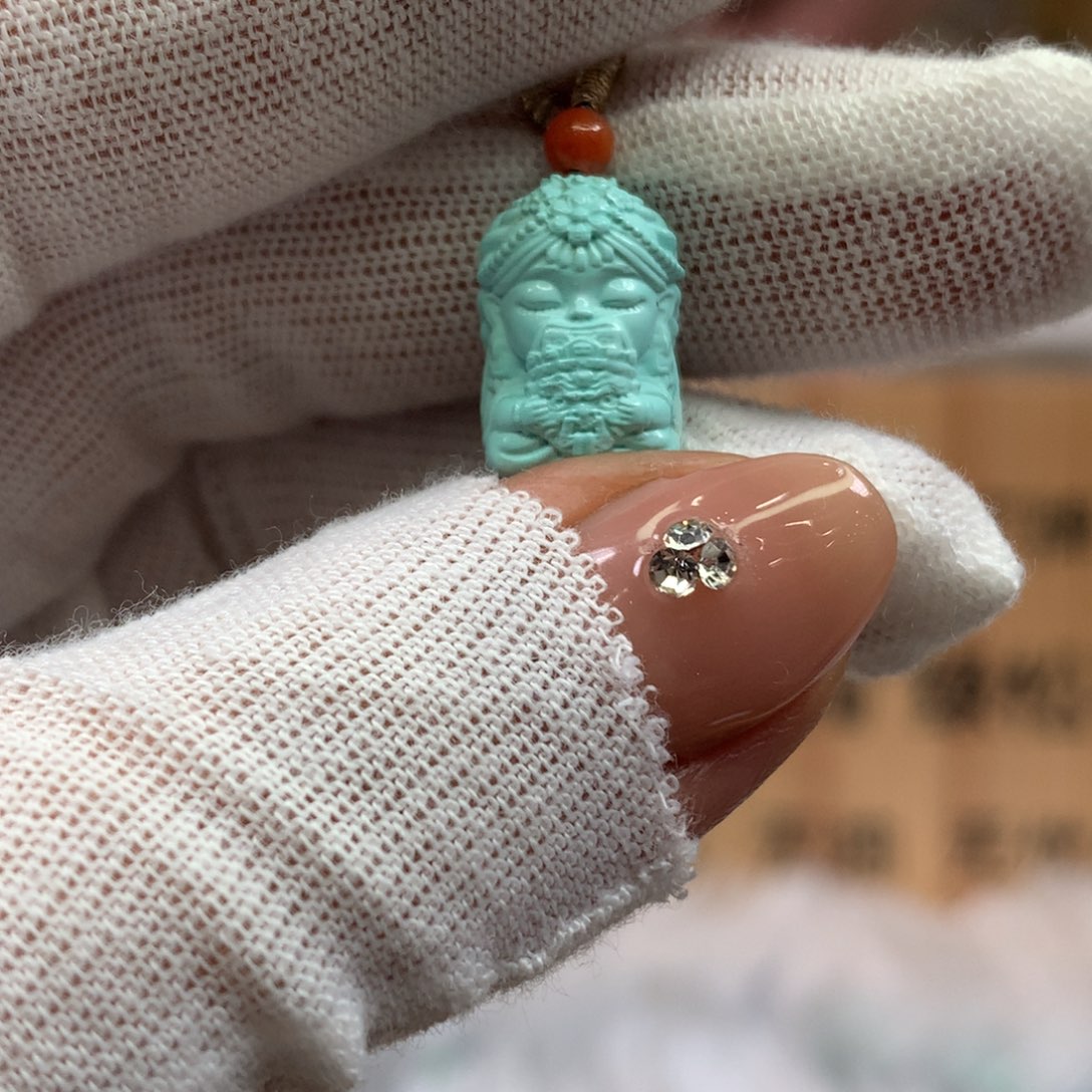 绿松石未镶嵌挂件