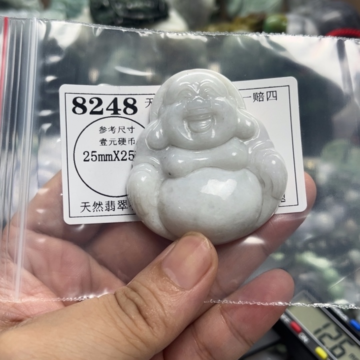 翡翠未镶嵌颈饰8248