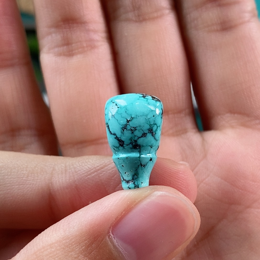 绿松石珠宝奇石18K金镶嵌