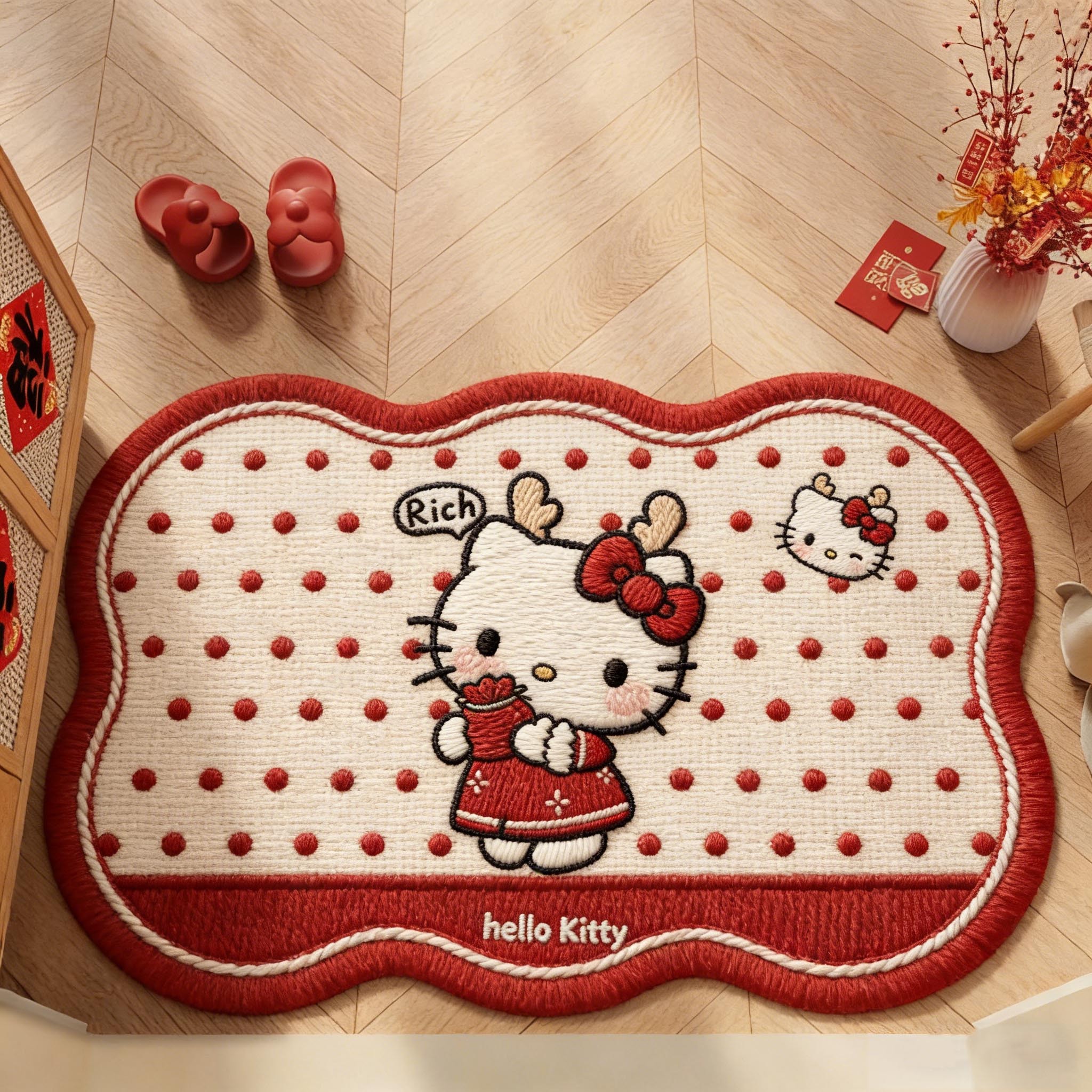 仿毛线视觉效果地垫防滑脚垫强吸水厕所门口洗手间吸水防滑垫