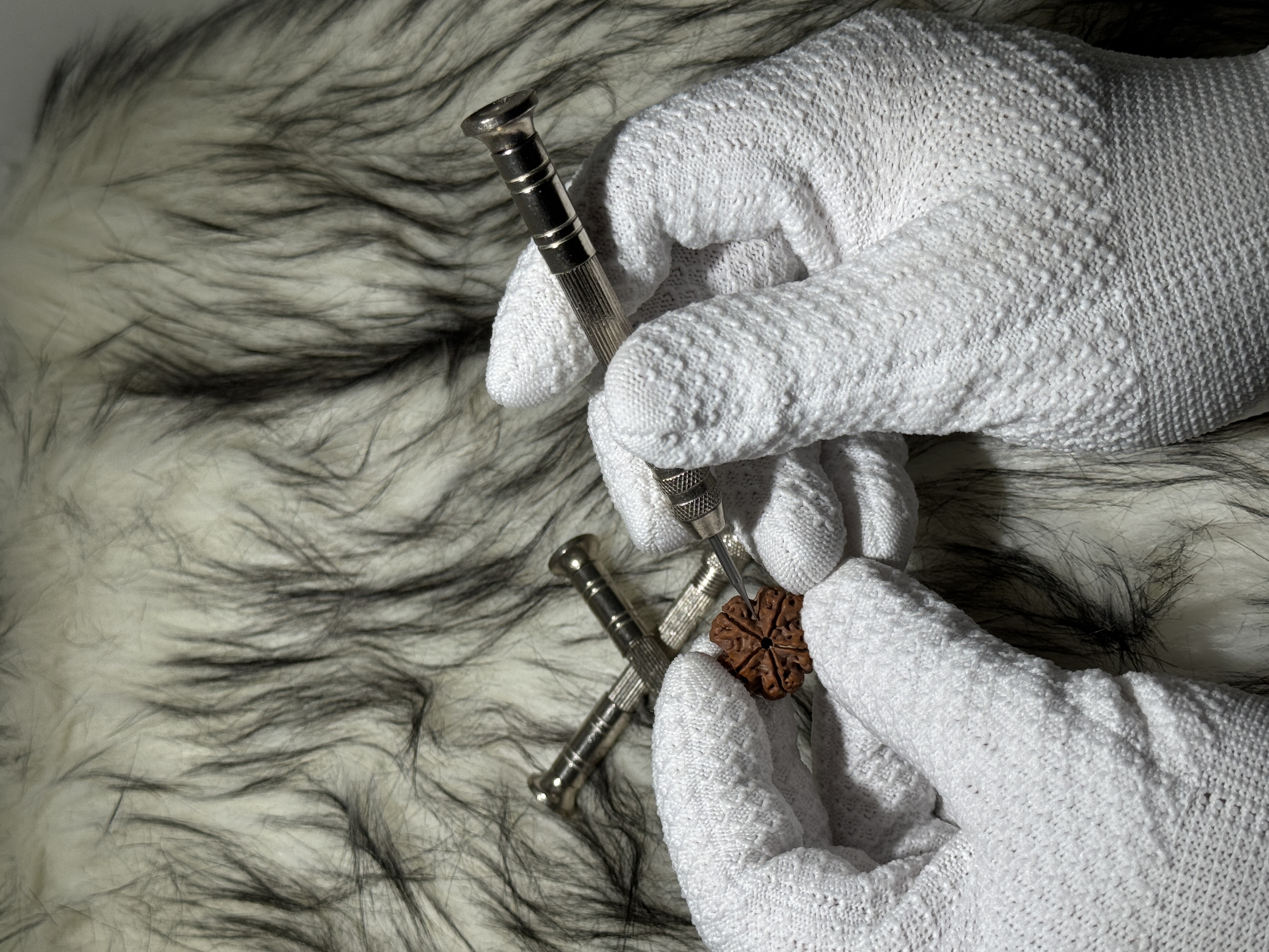 文玩抠缝手捻钻球头抠缝针-大金刚-核桃