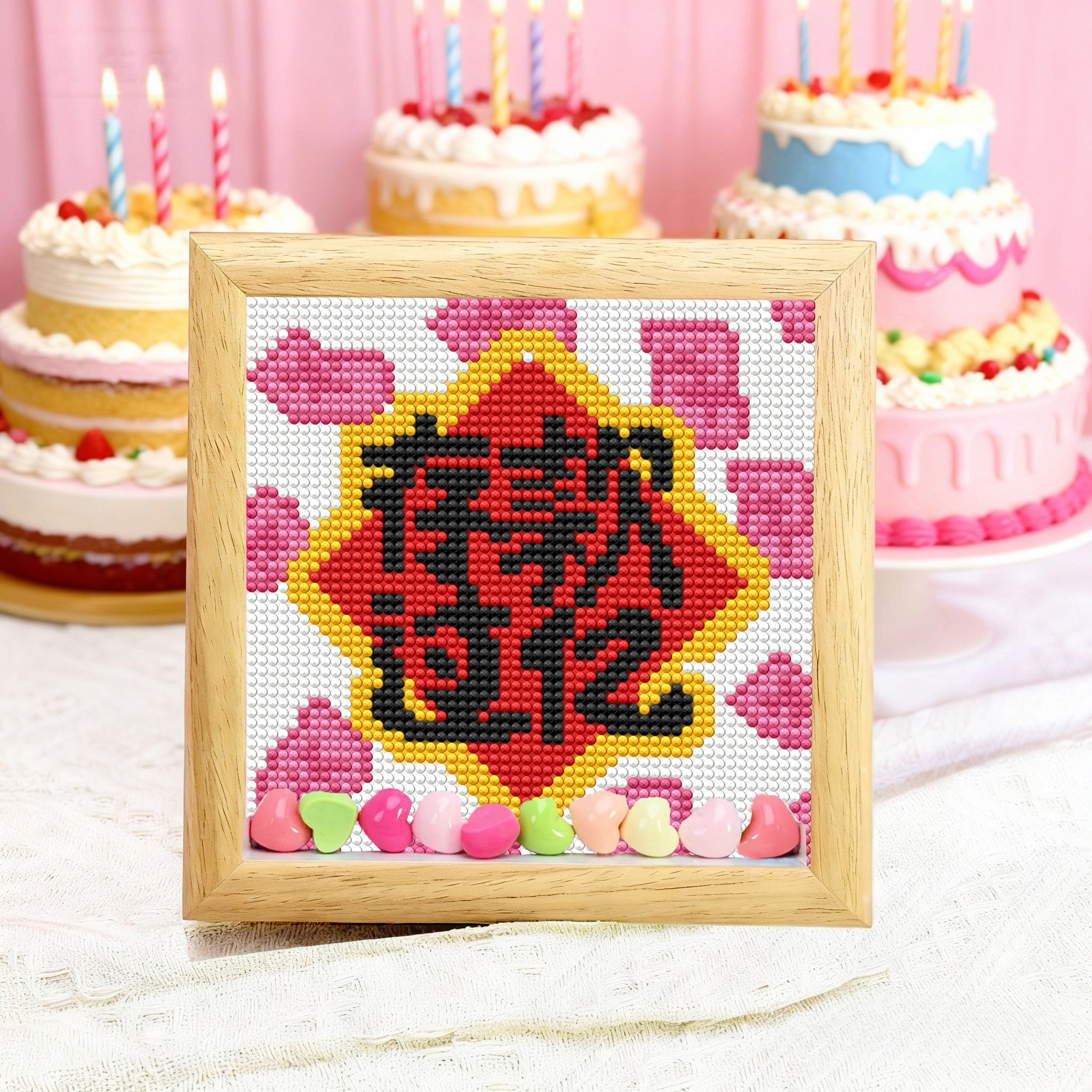 存款过亿带框钻石画新款满钻喜庆招财手工钻石绣办公室创意摆台