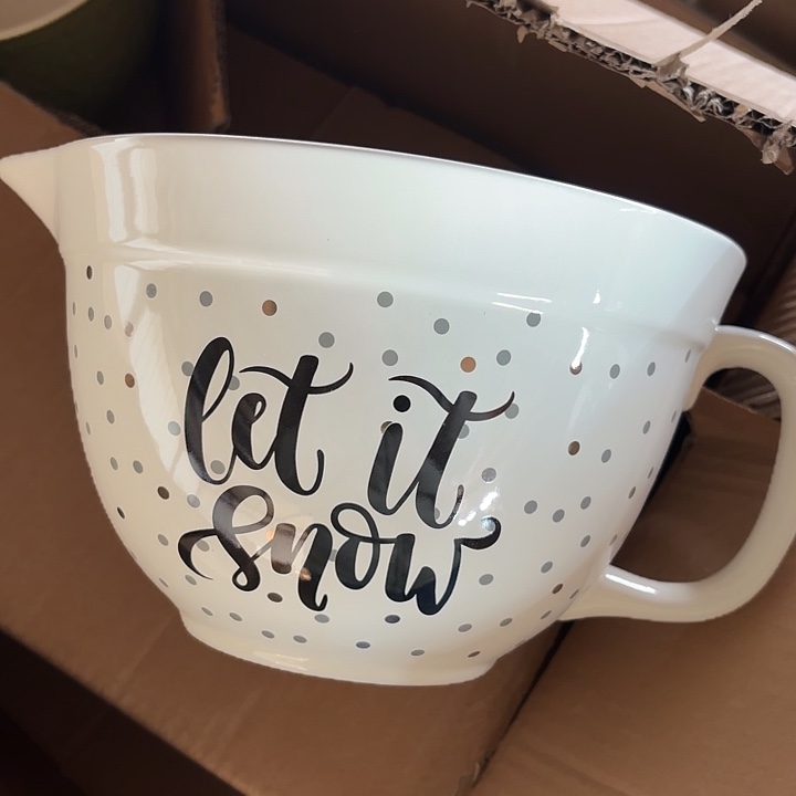 外贸波点倒流烘焙碗微瑕