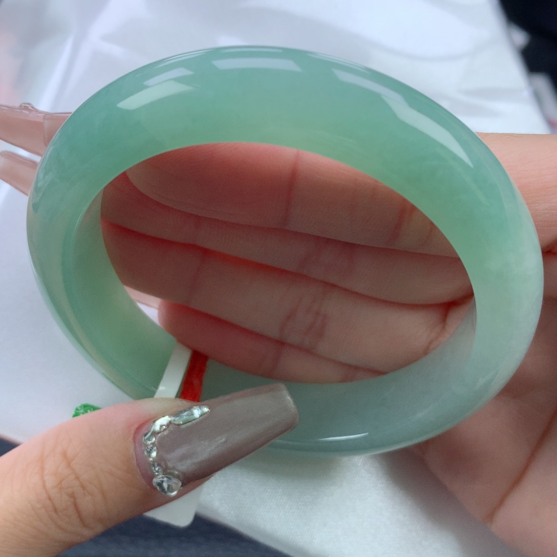 翡翠手镯未镶嵌57正圈