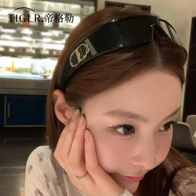 帝格勒发箍墨镜女cd2025新款y2k美式高额顶二合一太阳镜防紫外线