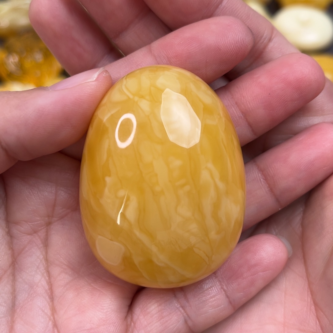 琥珀裸石未镶嵌妖花水滴