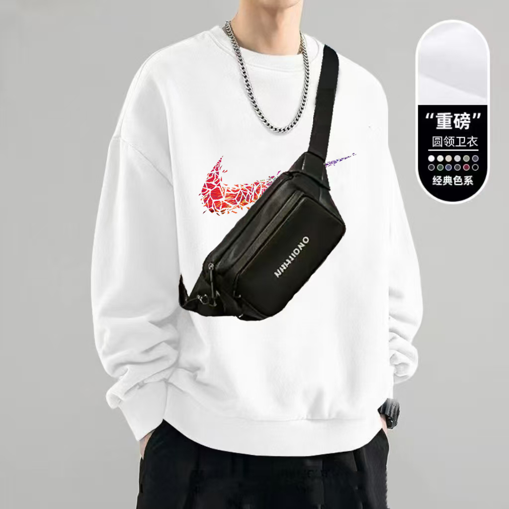 秋冬季新年款休闲宽松百搭男女同款圆领卫衣打底衫-DY011