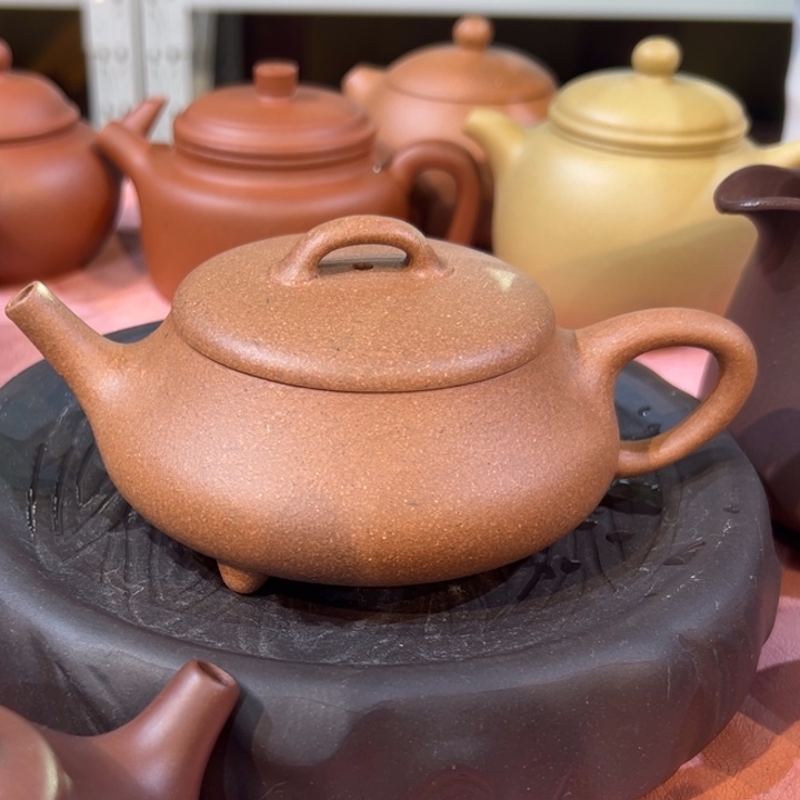 紫砂茶壶矮瓢150cc精工五彩段