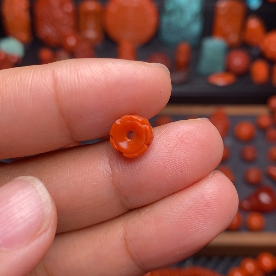 南红玛瑙配饰对珠未镶嵌岸配饰