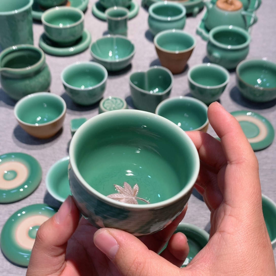 龙泉青瓷茶具杯子