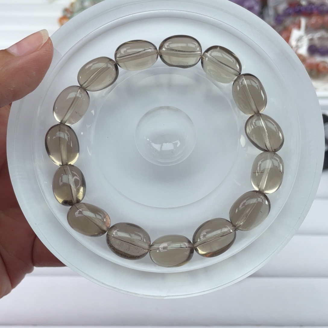 水晶未镶嵌手串001茶水豆豆10m