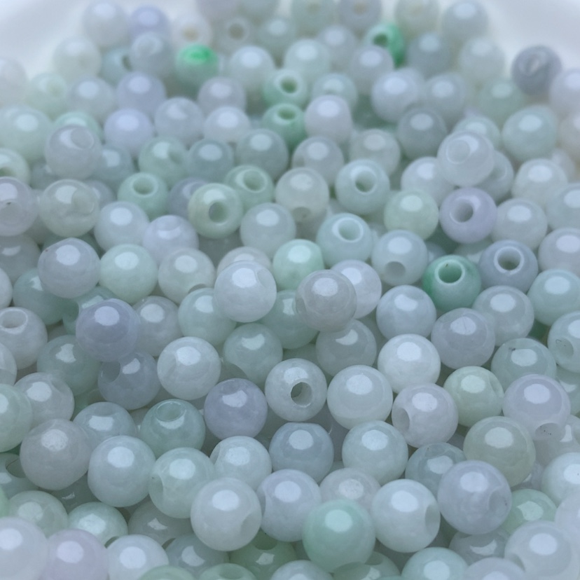 【闪购商品】翡翠手链未镶嵌卡6大孔住100颗