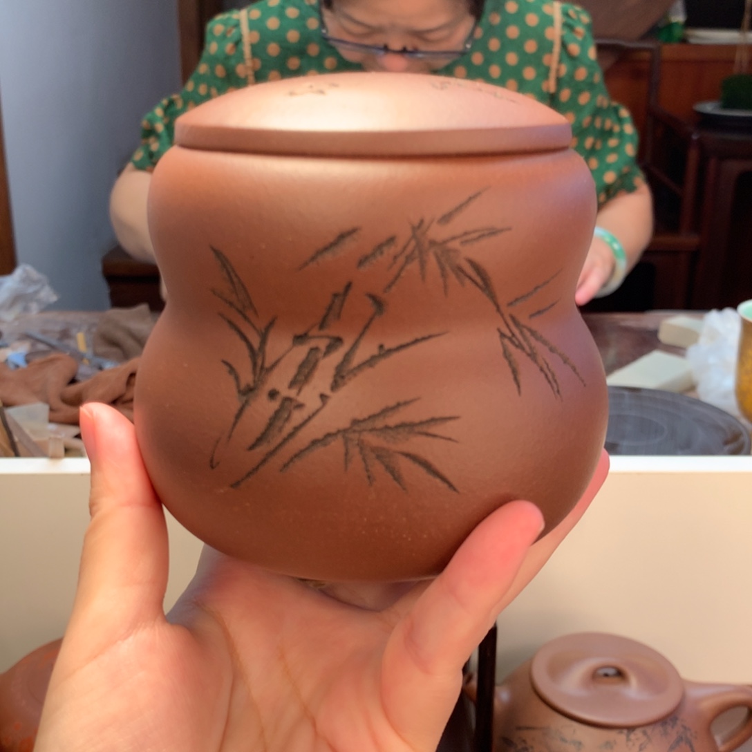 紫砂茶叶罐竹子 茶叶罐