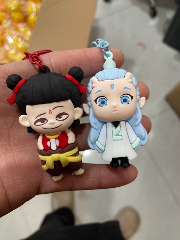 哪吒敖丙立体书包挂件钥匙扣卡通饰品可爱趣味解压玩偶创意玩具