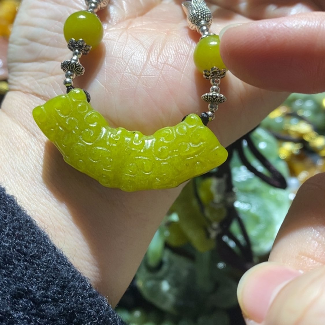 【闪购商品】岫玉毛衣链未镶嵌