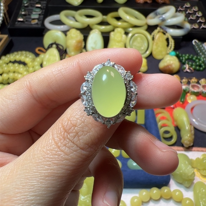 和田玉（黄玉）颈饰银S925镶嵌