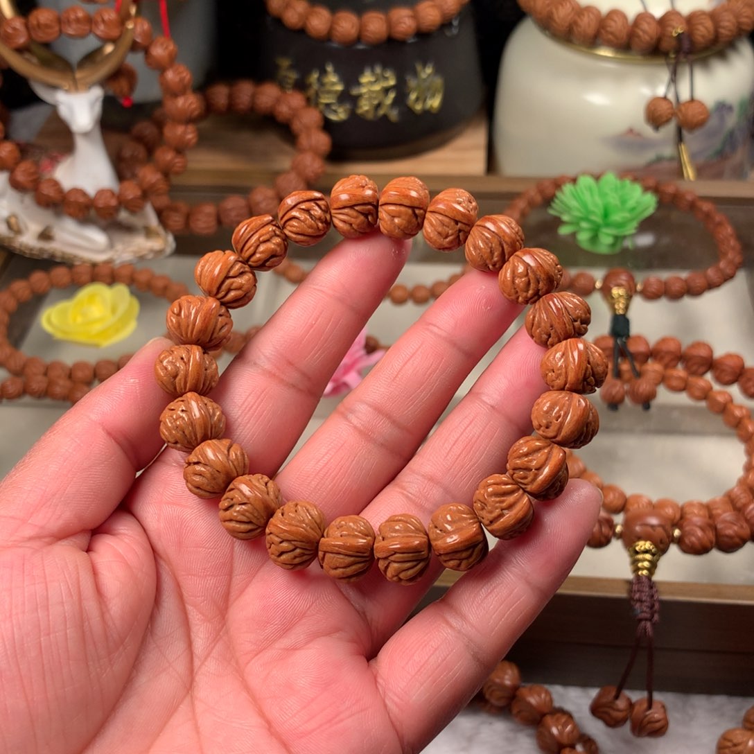 桃核吊坠火麒麟手串12