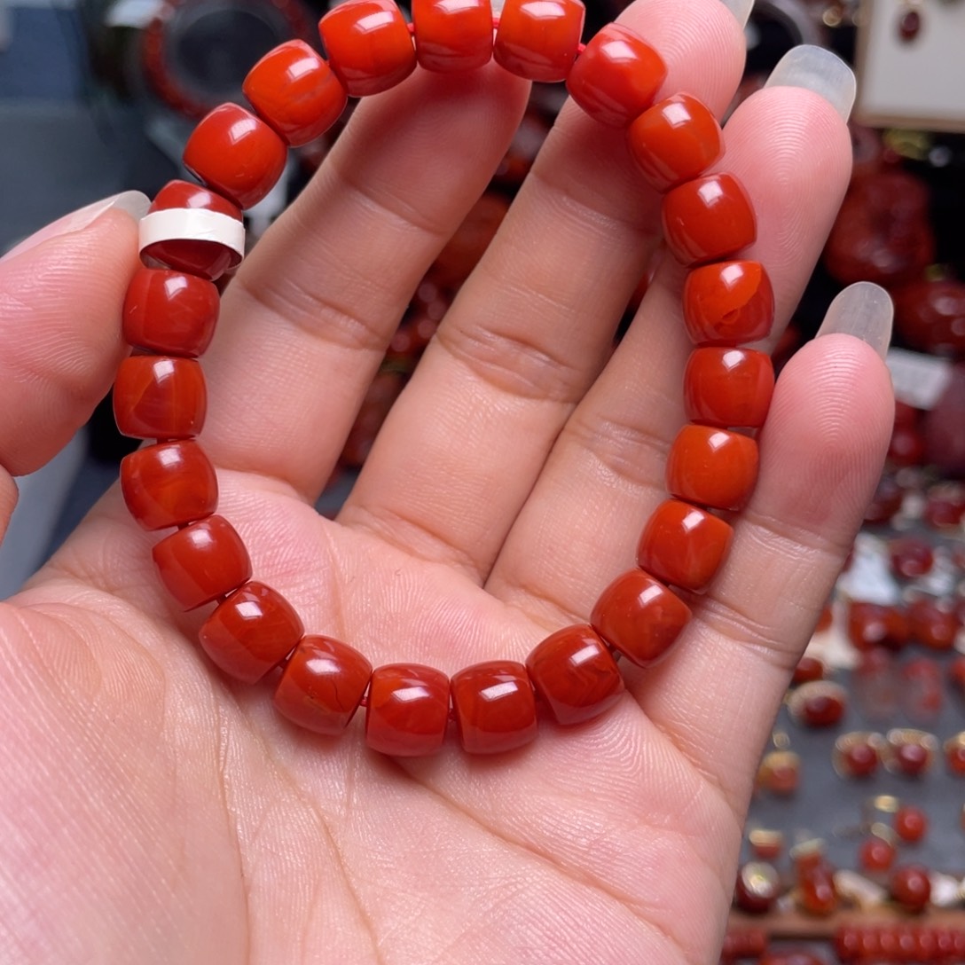 南红玛瑙未镶嵌9mm直切手串