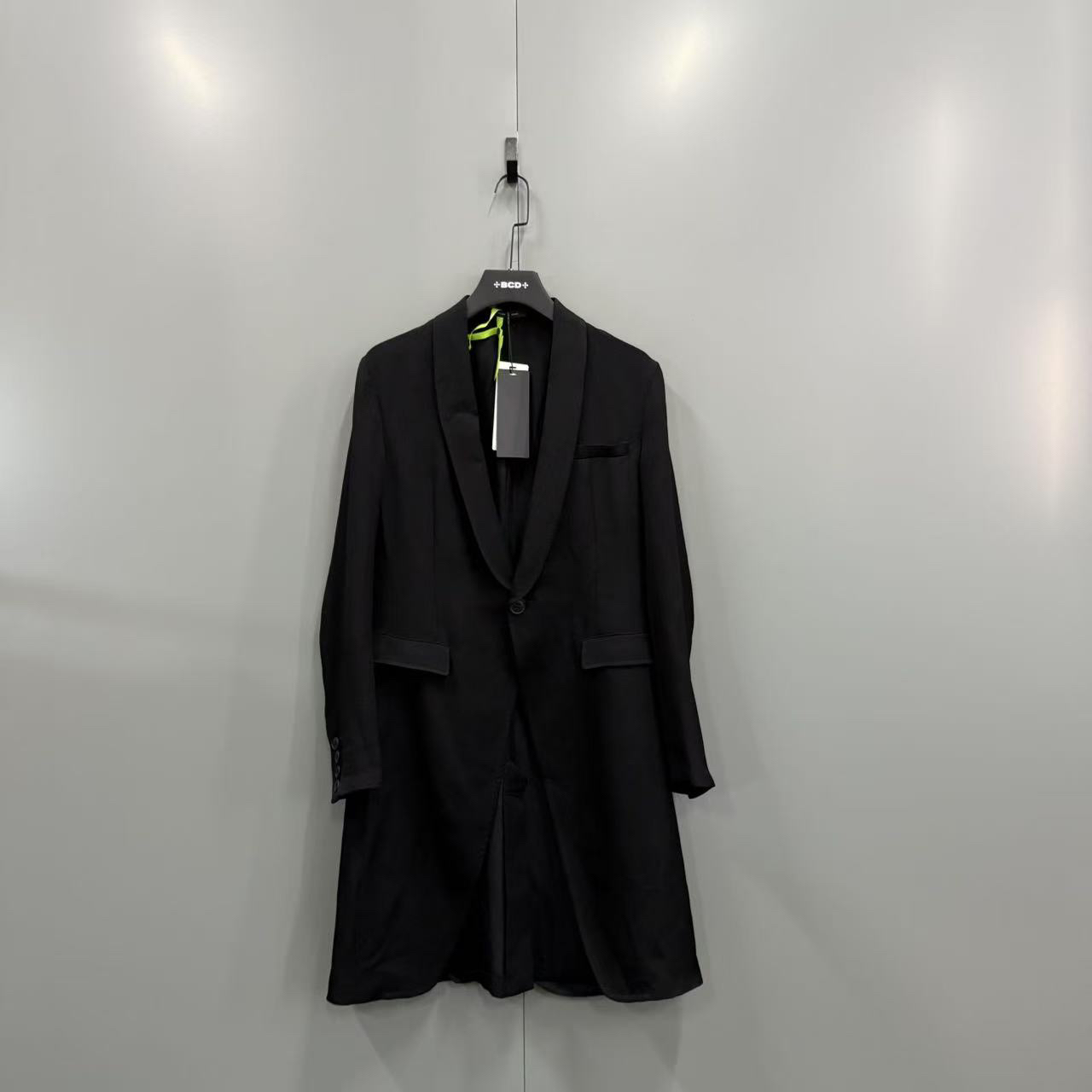 95新 AX ARMANI EXCHANGE/阿玛尼 （jp）黑色长款大衣 48码