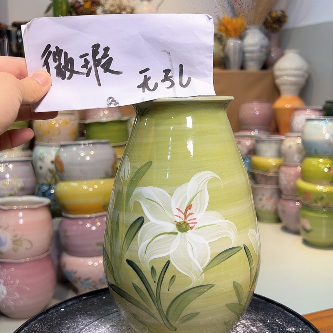 景德镇陶瓷花盆瑕258