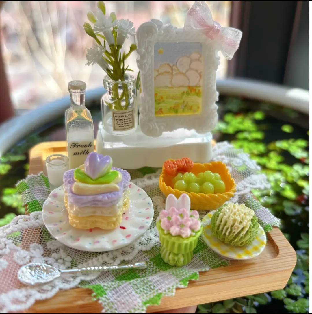 （双许愿）九宫格对对碰手作食玩摆台奶油胶可爱摆件